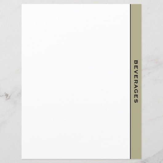 Sage Black & White Recipe Divider | Dranken (Voorkant)