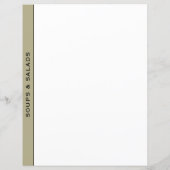 Sage Black & White Recipe Divider | Soep en Salade (Achterkant)