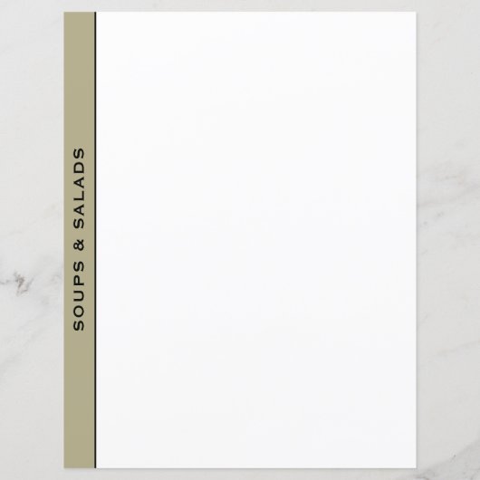 Sage Black & White Recipe Divider | Soep en Salade (Achterkant)