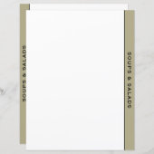 Sage Black & White Recipe Divider | Soep en Salade (Voorkant / Achterkant)