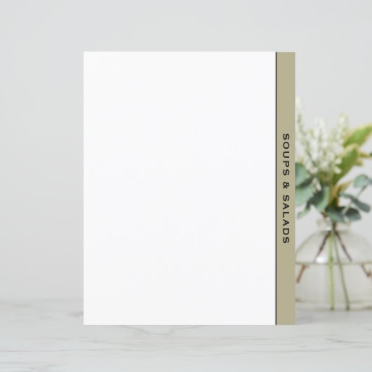 Sage Black & White Recipe Divider | Soep en Salade (Staand voorkant)