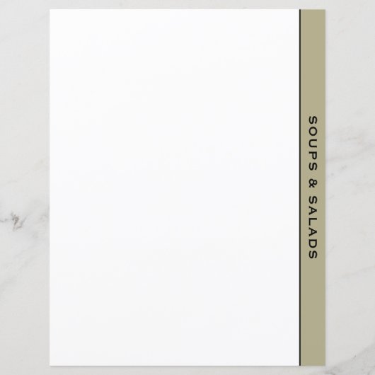 Sage Black & White Recipe Divider | Soep en Salade (Voorkant)