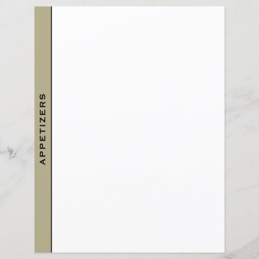 Sage Black & White Recipe Divider | Verzoekers (Achterkant)