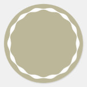 Sage Blank Circle Custom Spice Container Sticker (Voorkant)