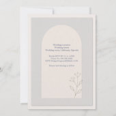 Sage Blau Botanisch Minimaal Huwelijk Kaart (Achterkant)