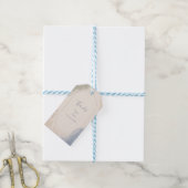 Sage Blau Botanische Minimaal Huwelijk Cadeaulabel (Met Touw)