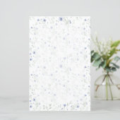 Sage Blau Waterverf Wilde Bloem (Staand voorkant)