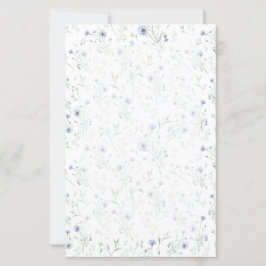 Sage Blau Waterverf Wilde Bloem