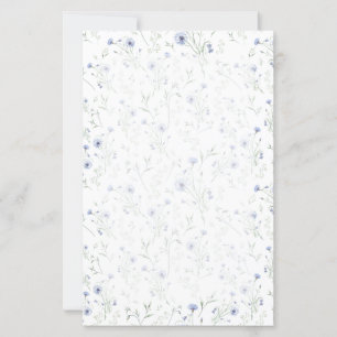 Sage Blau Waterverf Wilde Bloem