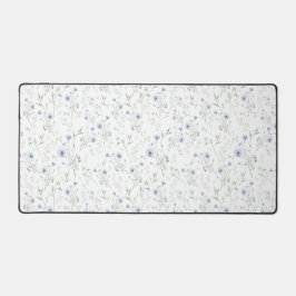Sage Blau Waterverf Wilde Bloem Florale Aangepaste Bureaumat