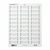 Sage Blauwe Bloem Retouradres Sticker (Full Sheet)