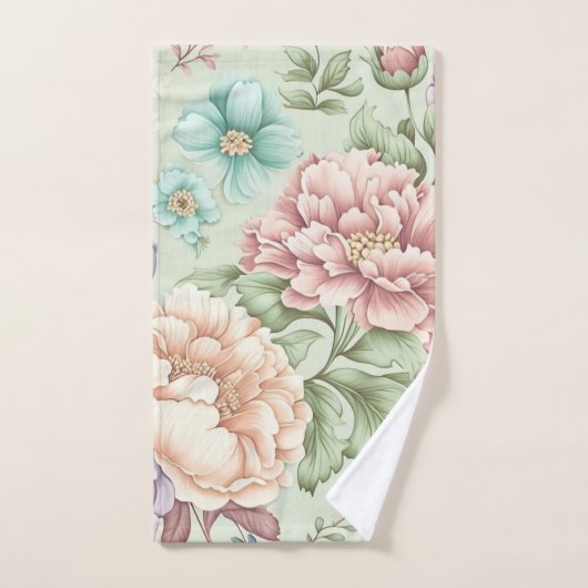 SAGE BLOEMEN BADKAMER HANDDOEK SET (Handdoek)