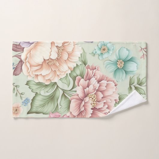 SAGE BLOEMEN BADKAMER HANDDOEK SET (Handdoek)