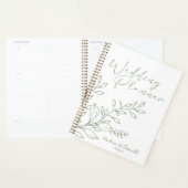 Sage Bloemen Boho Bruiloft Planner (Display)
