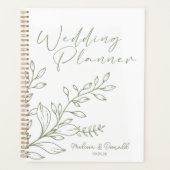 Sage Bloemen Boho Bruiloft Planner (Voorkant)