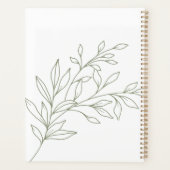 Sage Bloemen Boho Bruiloft Planner (Achterkant)