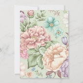 SAGE BLOEMEN ELEGANTE BRUILOFT UITNODIGT KAART (Achterkant)