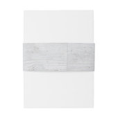 Sage Bloemen Wit Hout Bruiloft Buik Band Uitnodigingen Wikkel (Achterkant Voorbeeld)