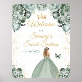 Sage Blonde Haar Prinses Sweet Sixteen Welkom Poster