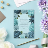 Sage Blue, Glacier Teal & Ice Mint Wedding Acryl Uitnodigingen (Insitu (Huwelijk))