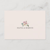 Sage Blush Bloemen Bruiloft Details Behuizing Kaar Informatiekaartje (Achterkant)