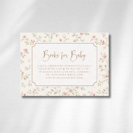 Sage Blush Bloemen Gouden Blad Boeken Voor Baby  Informatiekaartje