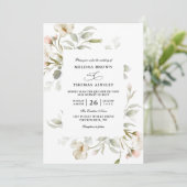 Sage Blush Elegante Bloemrijke Budget QR Code Brui Kaart (Staand voorkant)