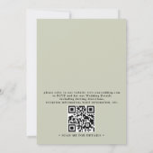 Sage Blush Elegante Bloemrijke Budget QR Code Brui Kaart (Achterkant)