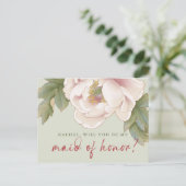 Sage & Blush Ik wil dat je mijn vriend van het eer Briefkaart (Staand voorkant)