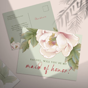 Sage & Blush Ik wil dat je mijn vriend van het eer Briefkaart