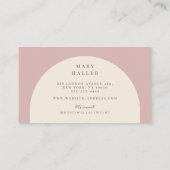 Sage Blush Pink Arch Business Card Visitekaartje (Achterkant)