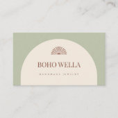 Sage Blush Pink Arch Business Card Visitekaartje (Voorkant)