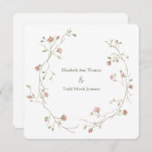Sage & Blush Waterverf Square Weddenschap Kaart (Voorkant / Achterkant)
