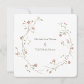 Sage & Blush Waterverf Square Weddenschap Kaart (Voorkant)