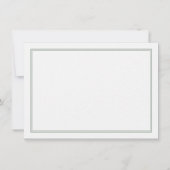 Sage Boeket Classic Lijst Trouwpaar Notitiekaartje (Achterkant)