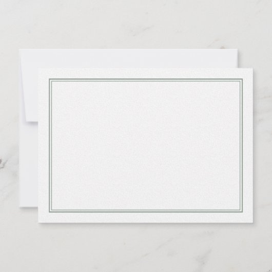 Sage  Boeket Classic Lijst Trouwpaar Notitiekaartje (Achterkant)