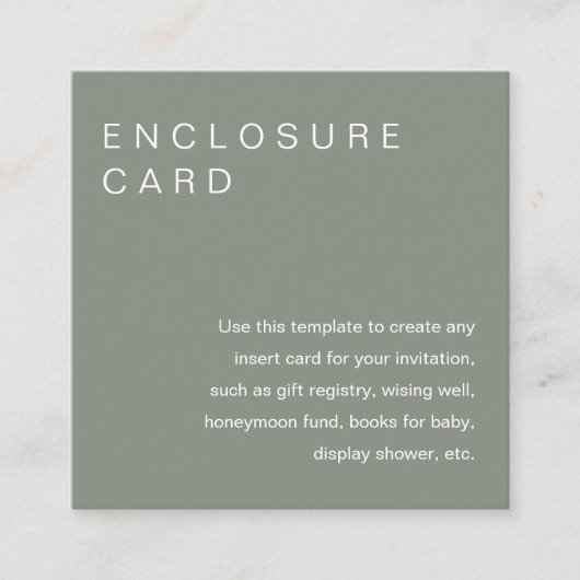 SAGE Bohemian Enclosure Kaart Invoegen (Voorkant)