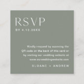 SAGE Bohemian RSVP-kaart, QR-code-inzetstuk Informatiekaartje (Voorkant)