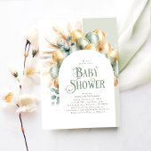 Sage Boho Arch Baby shower Genderneutraal Kaart