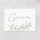 Sage Boho Bloem Bruiloft Gereserveerde Plaats Kaar Plaatskaartje (Voorkant)