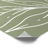 Sage Boho Bloem Bruiloft Liefde Is Zoet Poster (Hoek)