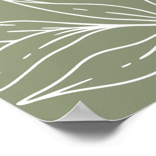 Sage Boho Bloem Bruiloft Liefde Is Zoet Poster (Hoek)