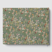 Sage Boho Bloemachtige Bruiloft Gastenboek (Achterkant)