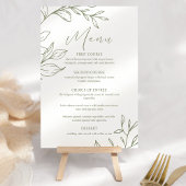 Sage Boho Bloemen Boho Trouwmenu Menu
