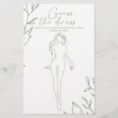 Sage Boho Bloemen Bruidspeel Raad het Bruidsjurk Flyer (Voorkant)