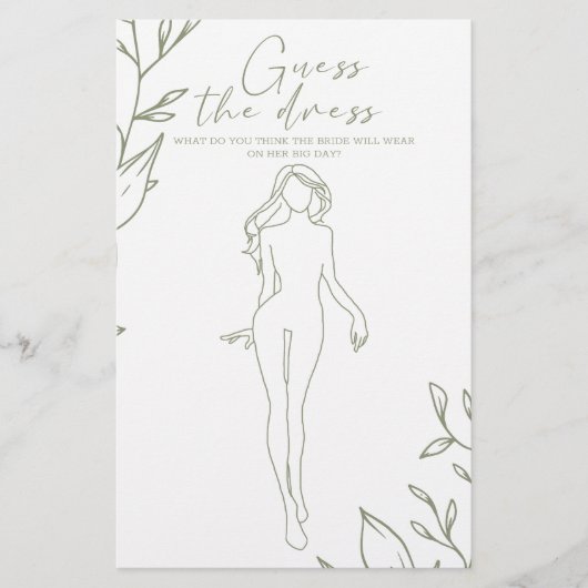 Sage Boho Bloemen Bruidsspel Raad de jurk Flyer (Voorkant)