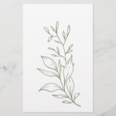 Sage Boho Bloemen Bruidsspel Raad de jurk Flyer (Achterkant)