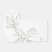 Sage Boho Bloemen Bruiloft Favor Box Bedankdoosjes (Uitgevouwen)