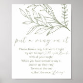 Sage Boho Bloemen Doe Een Ring Om Het Spel Poster (Voorkant)