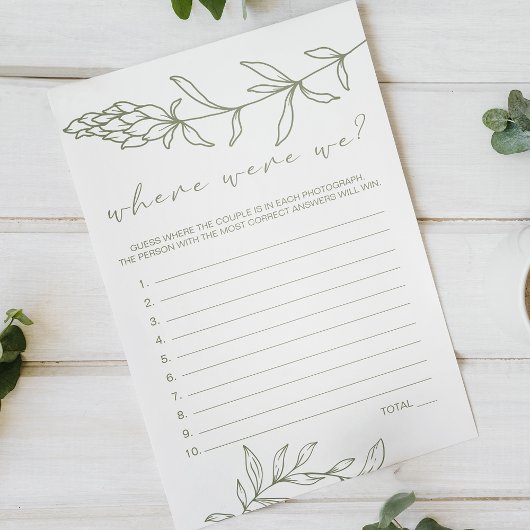Sage Boho Bloemen Spel Waar Waren We Flyer